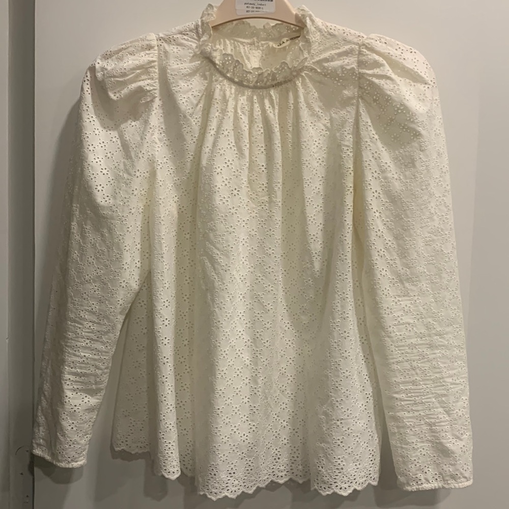 Ulla Johnson cream lace top size 2